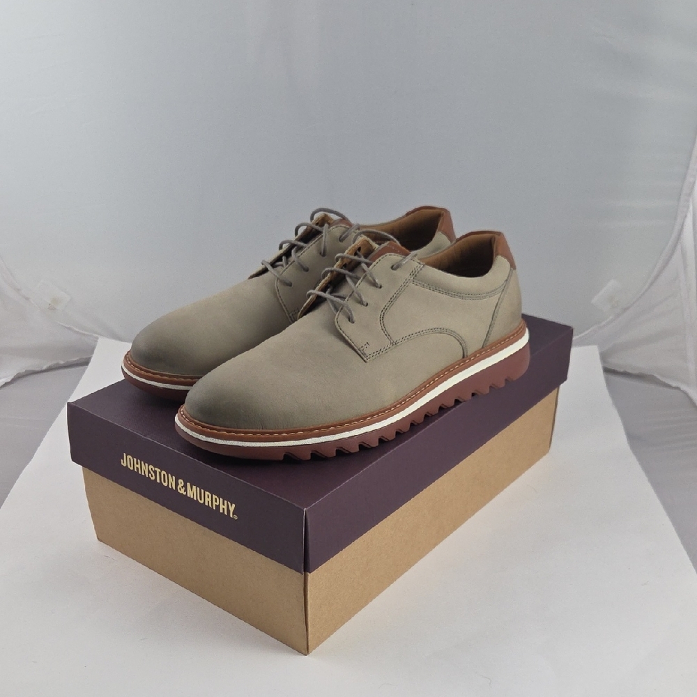Johnston & Murphy Men's Gray Leather Derbys